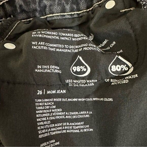 BP‎ DISTRESSED MOM JEANS BLACK 26 GRUNGE - Picture 13 of 16